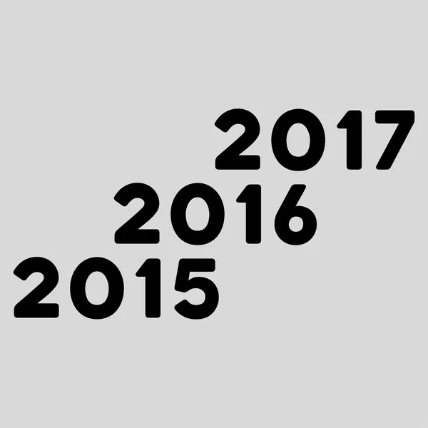 De 2016 a 2017 años icono — Vector de stock