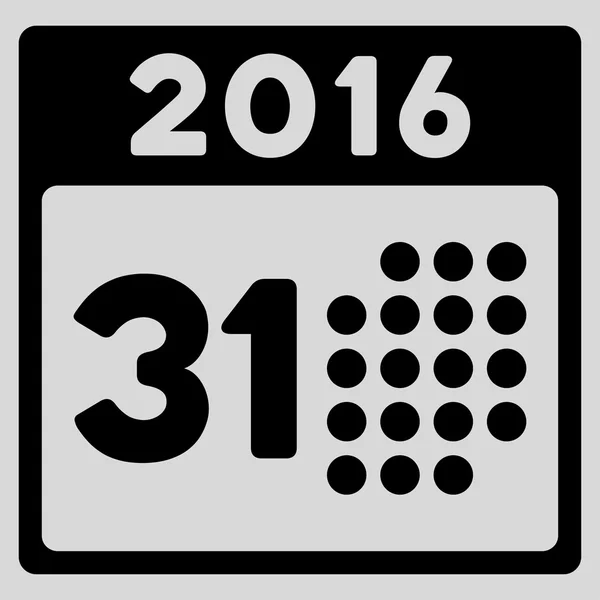 Икона "Последний день месяца 2016" — стоковый вектор