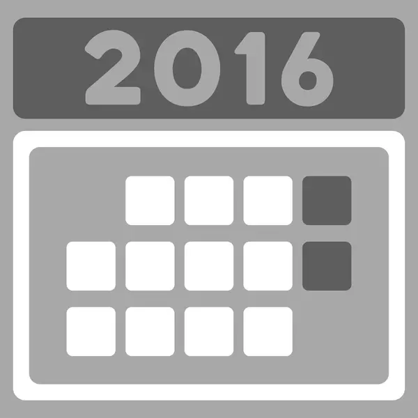 2016 Mes Organizador Icono — Vector de stock