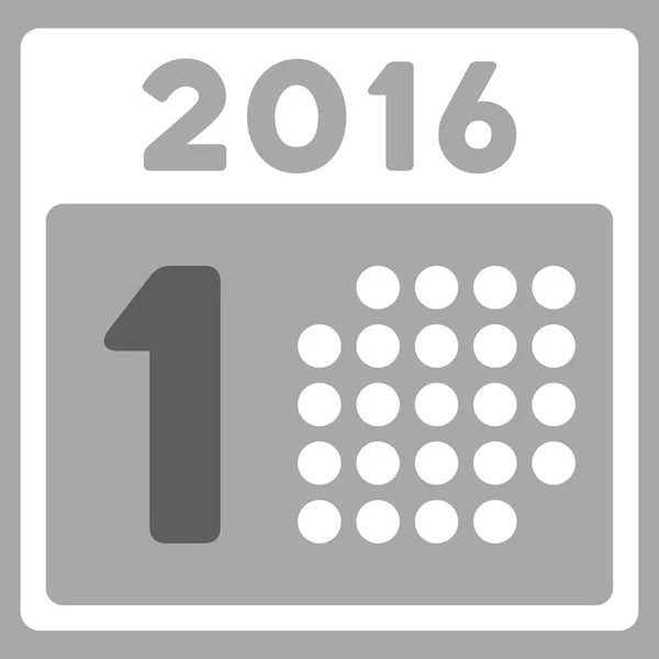 第一个 2016 天图标 — 图库矢量图片
