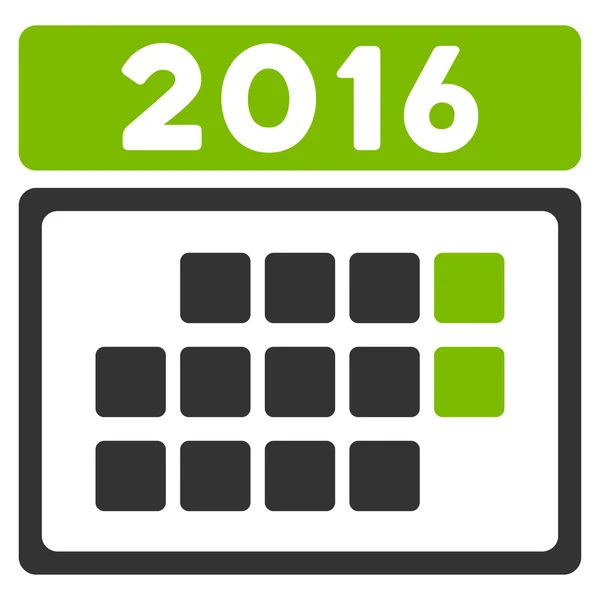 Icona di programma del mese 2016 — Vettoriale Stock