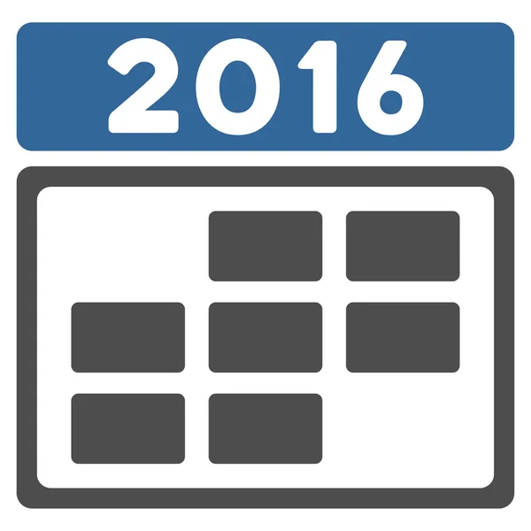 2016 sylabus mřížky ikona — Stockový vektor