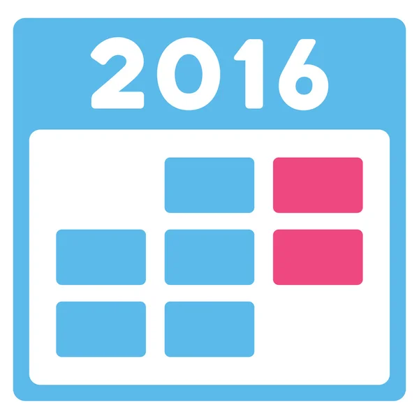 Symbol für den Monatsplan 2016 — Stockvektor