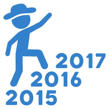 Çocuk adımlar yıllar simgesi