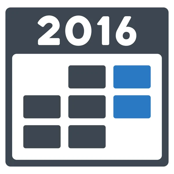 2016 měsíc plán ikona — Stockový vektor