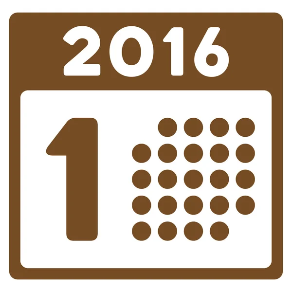 Première Icône Date 2016 — Image vectorielle