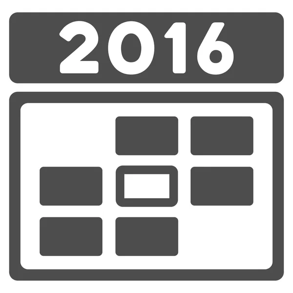 2016 Date Icon — Stock Vector