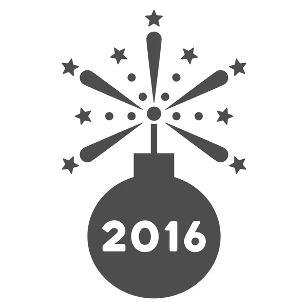 2016 феєрверк детонатор значок — стоковий вектор