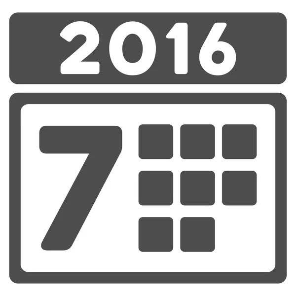 2016 Week Plan Icon — Stock Vector