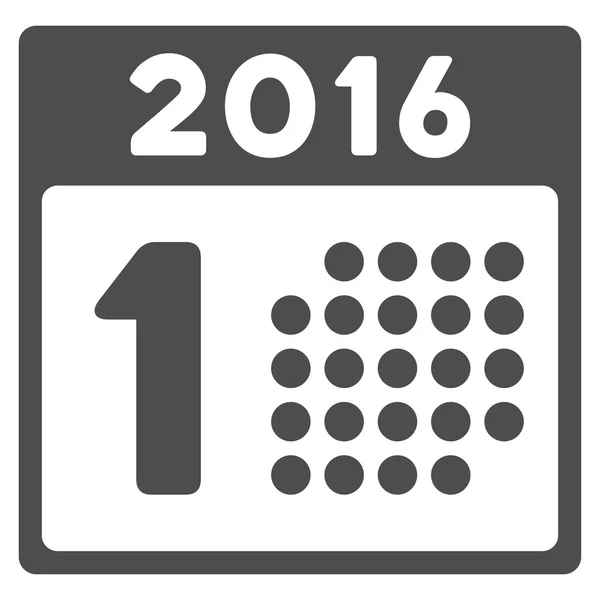 Πρώτη ημέρα του 2016 εικονίδιο — Διανυσματικό Αρχείο