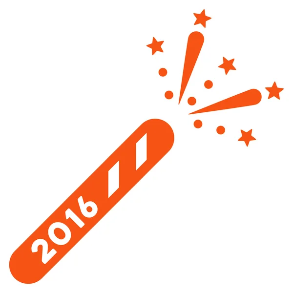 Икона фейерверков 2016 — стоковый вектор