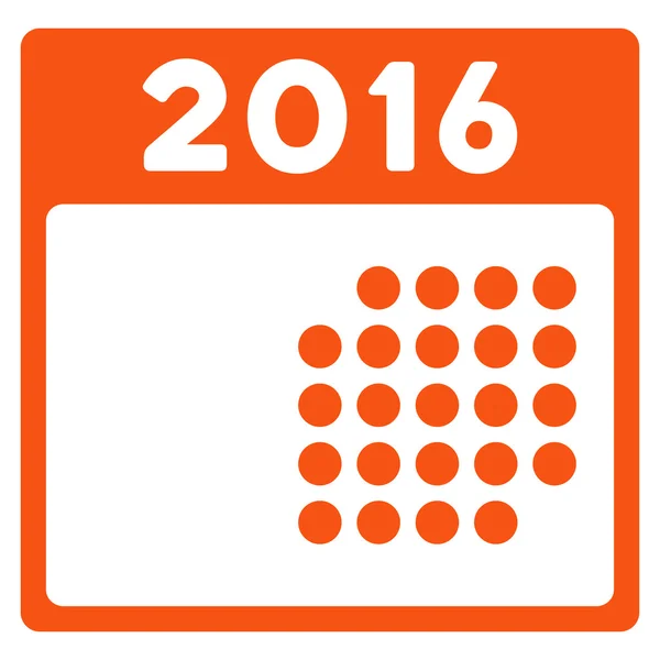 2016 miesiąc organizator ikona — Wektor stockowy