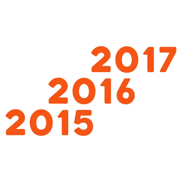 De 2016 a 2017 años icono — Archivo Imágenes Vectoriales