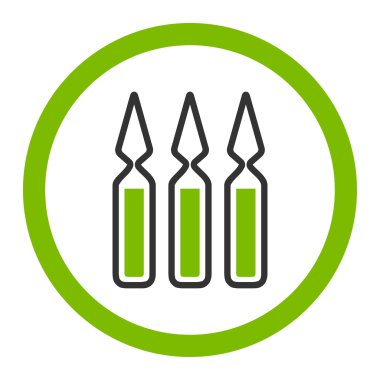 Ampul yuvarlak vektör simgesi