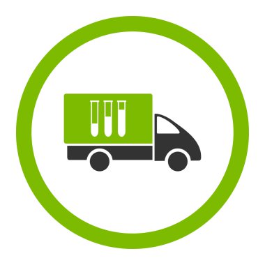 Analiz teslim yuvarlak vektör simgesi