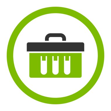 Analiz yuvarlak vektör simgesi