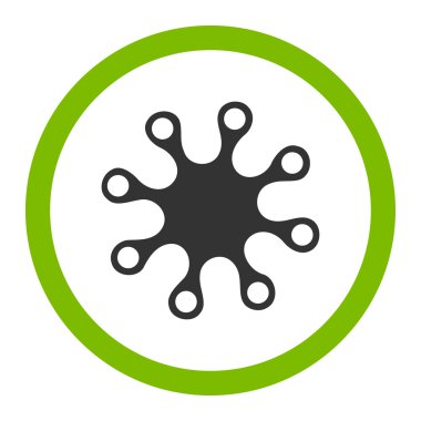 Axenic yuvarlak vektör simgesi