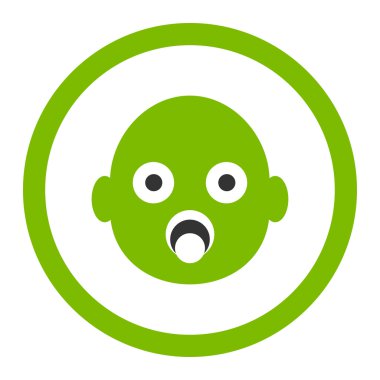 Bebek kafa vektör simge yuvarlak