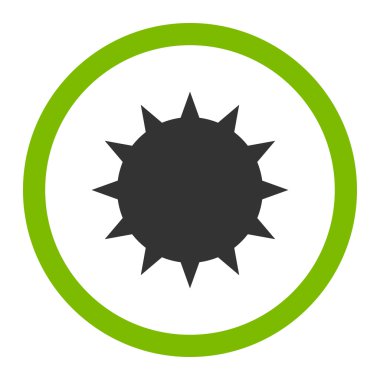 Bakteri yuvarlak vektör simgesi