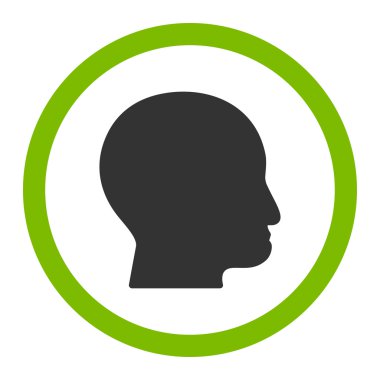 Kel kafası vektör simge yuvarlak