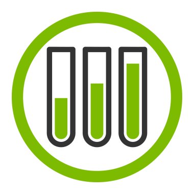 Kan analizi yuvarlak vektör simgesi