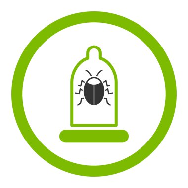 Hata koruma yuvarlak vektör simgesi