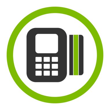 Kartı işlemci yuvarlak vektör simgesi