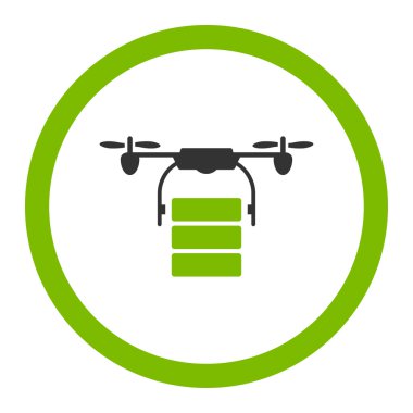 Kargo uçağı yuvarlak vektör simgesi