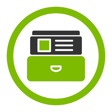 Dizin kutusunda yuvarlak vektör simgesi