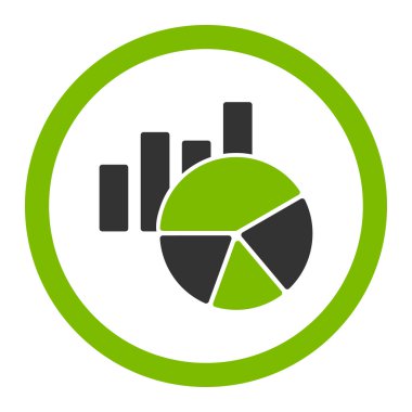 Grafikler yuvarlak vektör simgesi