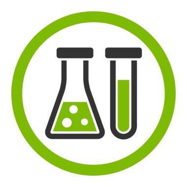 Kimya yuvarlak vektör simgesi