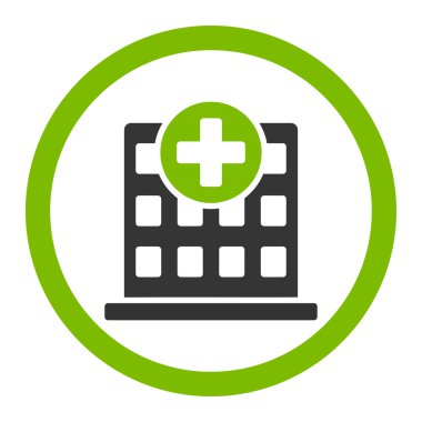 Klinik yuvarlak vektör simgesi