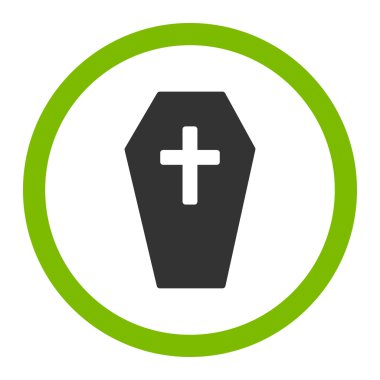 Tabut yuvarlak vektör simgesi