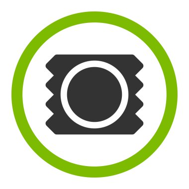 Prezervatif yuvarlak vektör simgesi