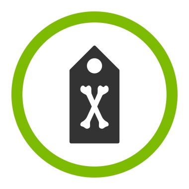 Ölü işaret yuvarlak vektör simgesi