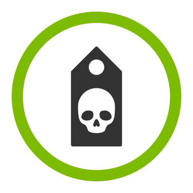 Ölüm kupon yuvarlak vektör simgesi