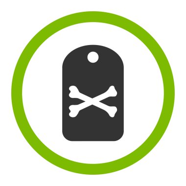 Ölüm etiketi vektör simge yuvarlak