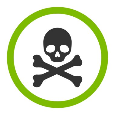 Ölüm yuvarlak vektör simgesi