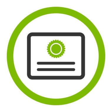 Diploma yuvarlak vektör simgesi