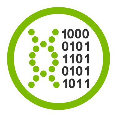DNA kodu yuvarlak vektör simgesi