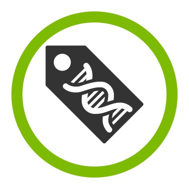DNA işaret yuvarlak vektör simgesi