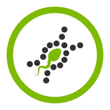 DNA çoğaltma yuvarlak vektör simgesi