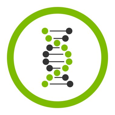 DNA yuvarlak vektör simgesi