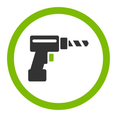 Matkap yuvarlak vektör simgesi