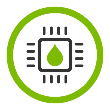 Analiz çip yuvarlak vektör simge damla