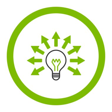 Elektrik ışığı yuvarlak vektör simgesi