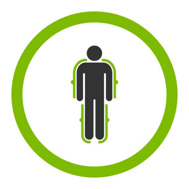 Dış iskelet yuvarlak vektör simgesi