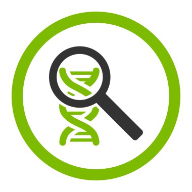 DNA yuvarlak vektör simge keşfetmek