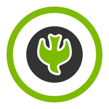 Düşen ruh yuvarlak vektör simgesi