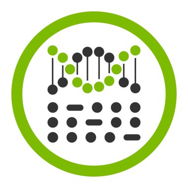 Genetik kod yuvarlak vektör simgesi